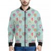 Hot Air Balloon Pattern Print Bomber Jacket