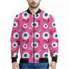 Human Eyeball Pattern Print Bomber Jacket