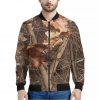 Hunting Camo Pattern Print Bomber Jacket