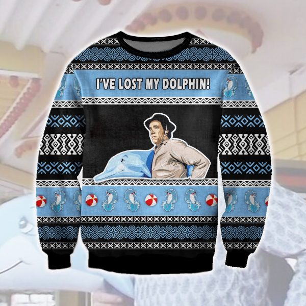 I'Ve Lost My Dolphin 3D All Over Printed Ugly Christmas Sweatshirt