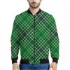 Irish Plaid Pattern Print Bomber Jacket