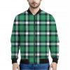 Irish St. Patrick's Day Plaid Print Bomber Jacket