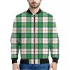 Irish Tartan St. Patrick's Day Print Bomber Jacket