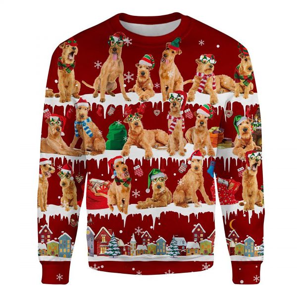 Irish Terrier Snow Christmas Ugly Christmas Sweatshirt Animal Dog Cat Sweater Unisex