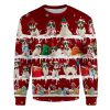 Jackapoo Snow Christmas Ugly Christmas Sweatshirt Animal Dog Cat Sweater Unisex