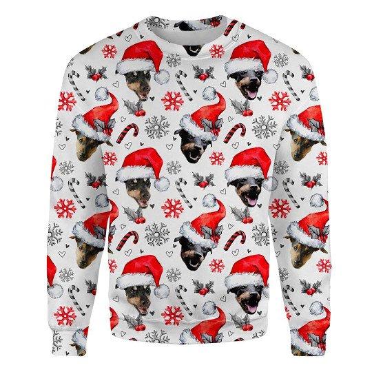 Jagdterrier Xmas Decor Ugly Christmas Sweatshirt Animal Dog Cat Sweater Unisex