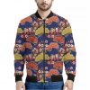 Japanese Cherry Blossom Pattern Print Bomber Jacket