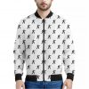 Karate Fighter Pattern Print Bomber Jacket