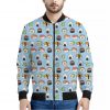 Kawaii Japanese Sushi Pattern Print Bomber Jacket