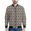 King Of Diamonds Playing Card Pattern Print Bomber Jacket
