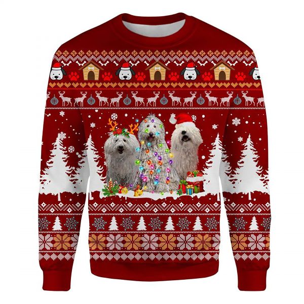 Komondor Ugly Christmas Sweatshirt Animal Dog Cat Sweater Unisex