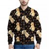 Labrador Retriever Puppy Pattern Print Bomber Jacket