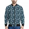 Lacrosse Equipment Pattern Print Bomber Jacket