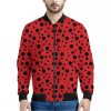 Ladybug Spots Pattern Print Bomber Jacket