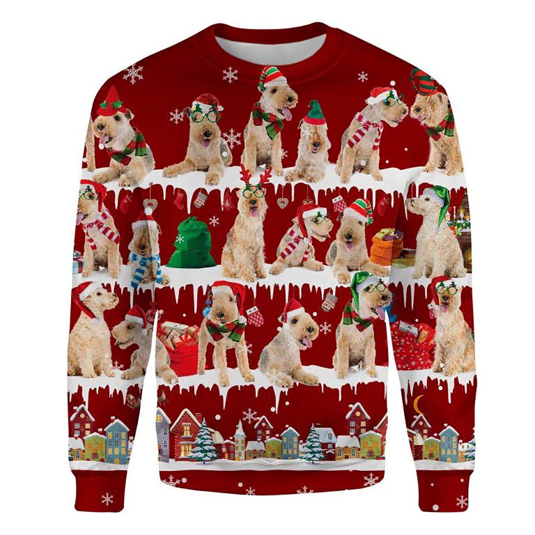 Lakeland Terrier Snow Christmas Ugly Christmas Sweatshirt Animal Dog Cat Sweater Unisex