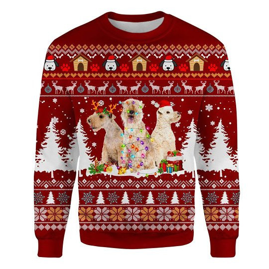 Lakeland Terrier Ugly Christmas Sweatshirt Animal Dog Cat Sweater Unisex