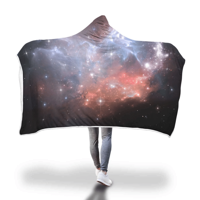 Light Geomagnetic Storm Galaxy Space Print Hooded Blanket Cloak Blanket