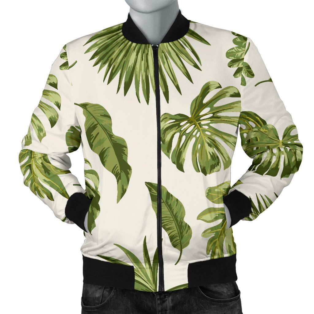 Light-Tropical-Leaf-Pattern-Print-Bomber-Jacket-1