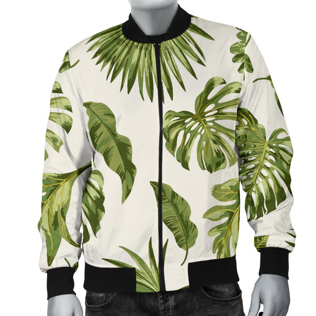 Light-Tropical-Leaf-Pattern-Print-Bomber-Jacket-4