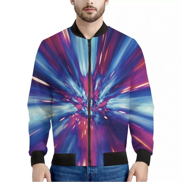 Lightspeed Vortex Print Bomber Jacket