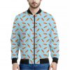 Little Carrot Pattern Print Bomber Jacket