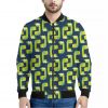 Little Green Dinosaur Pattern Print Bomber Jacket
