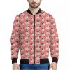 Love Pug Pattern Print Bomber Jacket