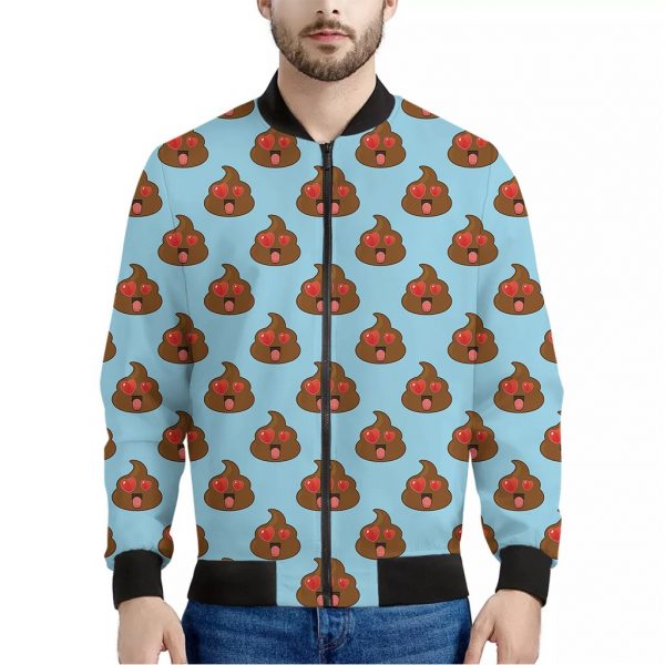 Lovely Poop Pattern Print Bomber Jacket