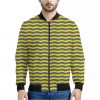 Mardi Gras Fat Tuesday Zigzag Print Bomber Jacket