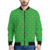 Mardi Gras Star Pattern Print Bomber Jacket