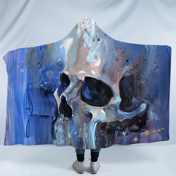 Melted Skull SW1110 Hooded Blanket Cloak Blanket