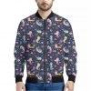 Mermaid Cartoon Pattern Print Bomber Jacket