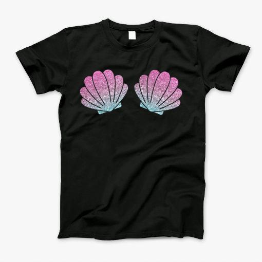 Mermaid Sea Shell Bra Halloween Costume T-Shirt