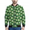 Monster Eyes Pattern Print Bomber Jacket
