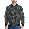 Mosaic Patchwork Pattern Print Bomber Jacket