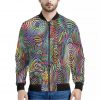 Multicolor Psychedelic Print Bomber Jacket