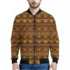 Native African Tribal Pattern Print Bomber Jacket