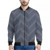Native Denim Jeans Pattern Print Bomber Jacket