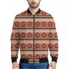Native Pendleton Inspired Pattern Print Bomber Jacket