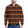 Native Tribal African Pattern Print Bomber Jacket