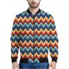 Native Tribal Inspired Pattern Print Bomber Jacket
