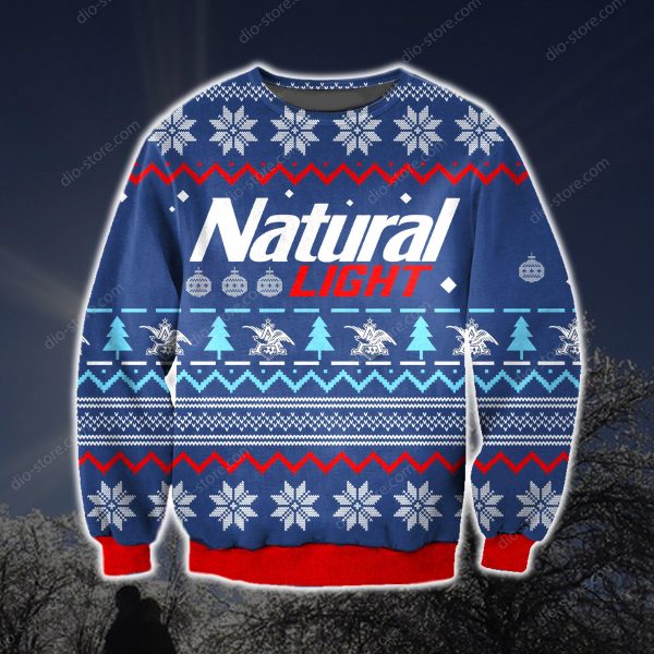 Natural Light Knitting Pattern 3D Print Ugly Sweatshirt