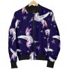 Night Winged Unicorn Pattern Print Bomber Jacket