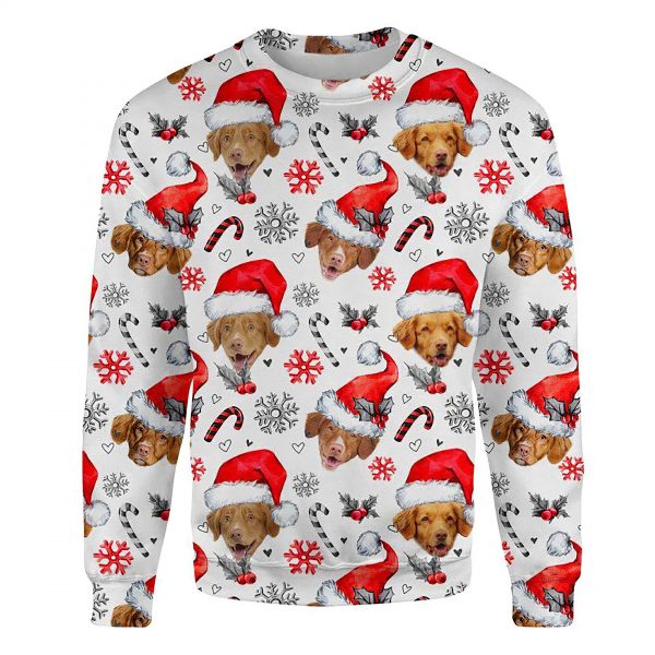 Nova Scotia Duck Tolling Xmas Decor Ugly Christmas Sweatshirt Animal Dog Cat Sweater Unisex