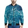 Ocean Surface Print Bomber Jacket