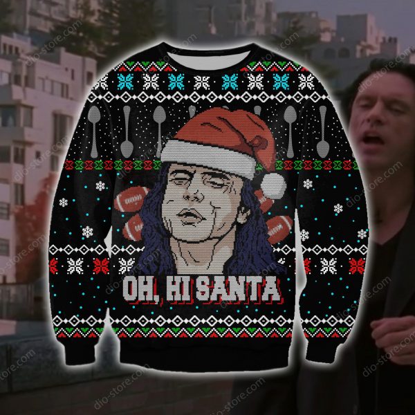 Oh Hi Santa Knitting Pattern 3D Print Ugly Sweatshirt