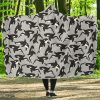 Orca Killer Whale Print Pattern Hooded Blanket Cloak Blanket