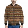 Ornament Egyptian Pattern Print Bomber Jacket