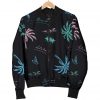 Palm Tree Summer Beach Pattern Print Bomber Jacket