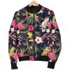 Parrot Toucan Tropical Pattern Print Bomber Jacket